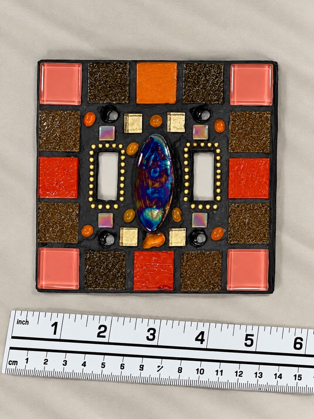 Mosaic light switch plate